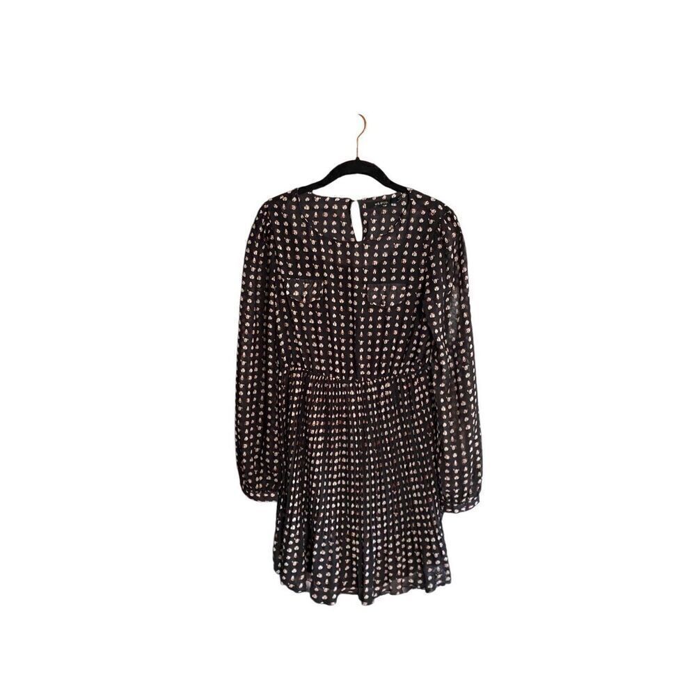 Ark & co women’s black dog, print, pleated skirt, mini dress, size small